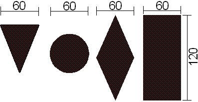 Tagsignal-K&ouml;per - Kegel, Ball, Rhombus, Zylinder